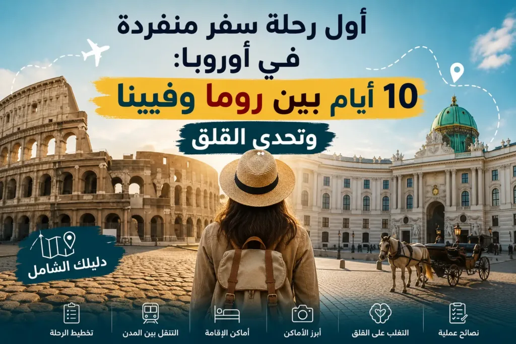 أول رحلة سفر منفردة في أوروبا: 10 أيام بين روما وفيينا وتحدي القلق (دليلك الشامل)