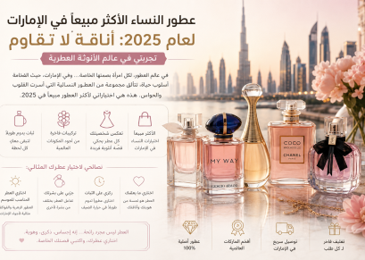 عطور النساء الأكثر مبيعاً في الإمارات لعام 2025: أناقة لا تقاوم (تجربتي في عالم الأنوثة العطرية)